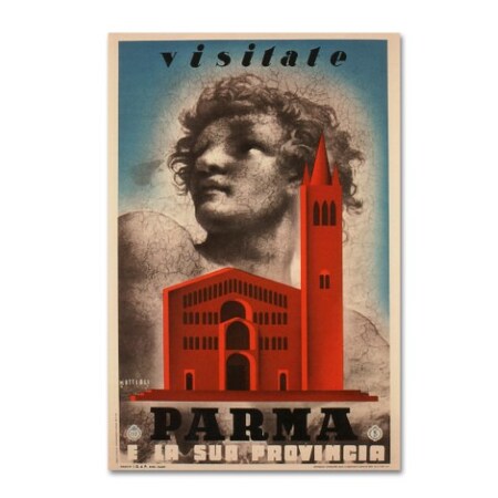 Trademark Fine Art Vintage Apple Collection 'Visitate Parma' Canvas Art, 30x47 ALI18348-C3047GG